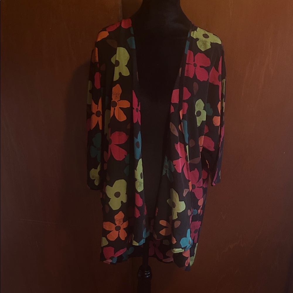 LuLaRoe Black Floral Women's Cardigan